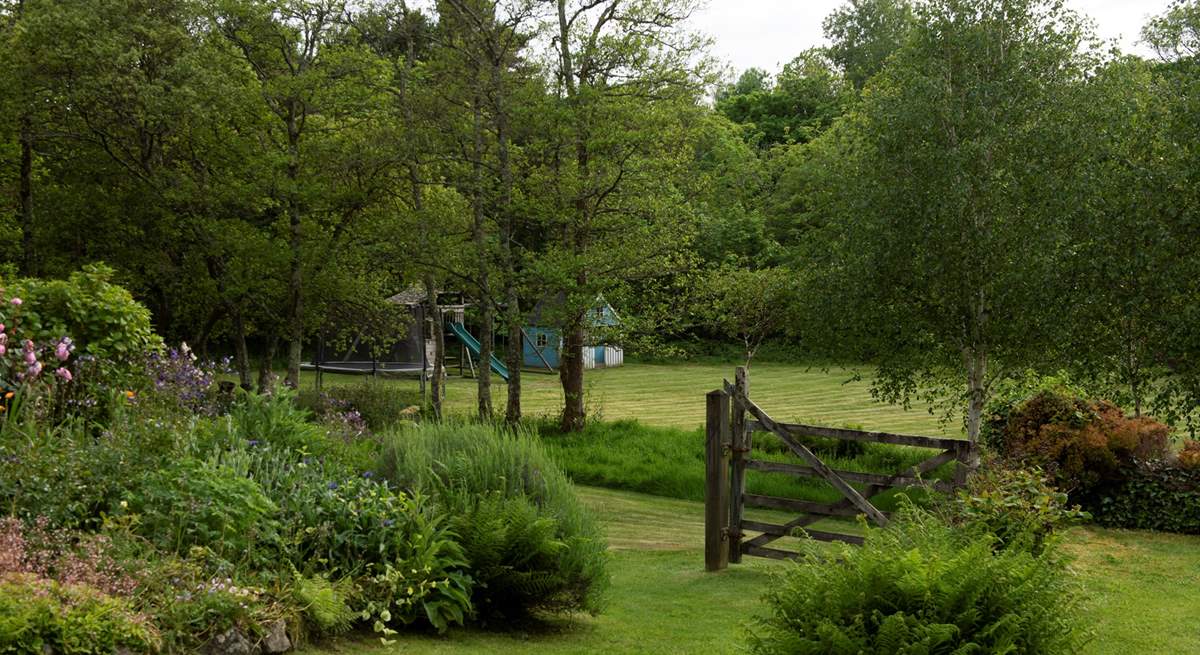 There is a stream that trickles nearby and a neighbouring pony you can sometimes glimpse through the thicket.