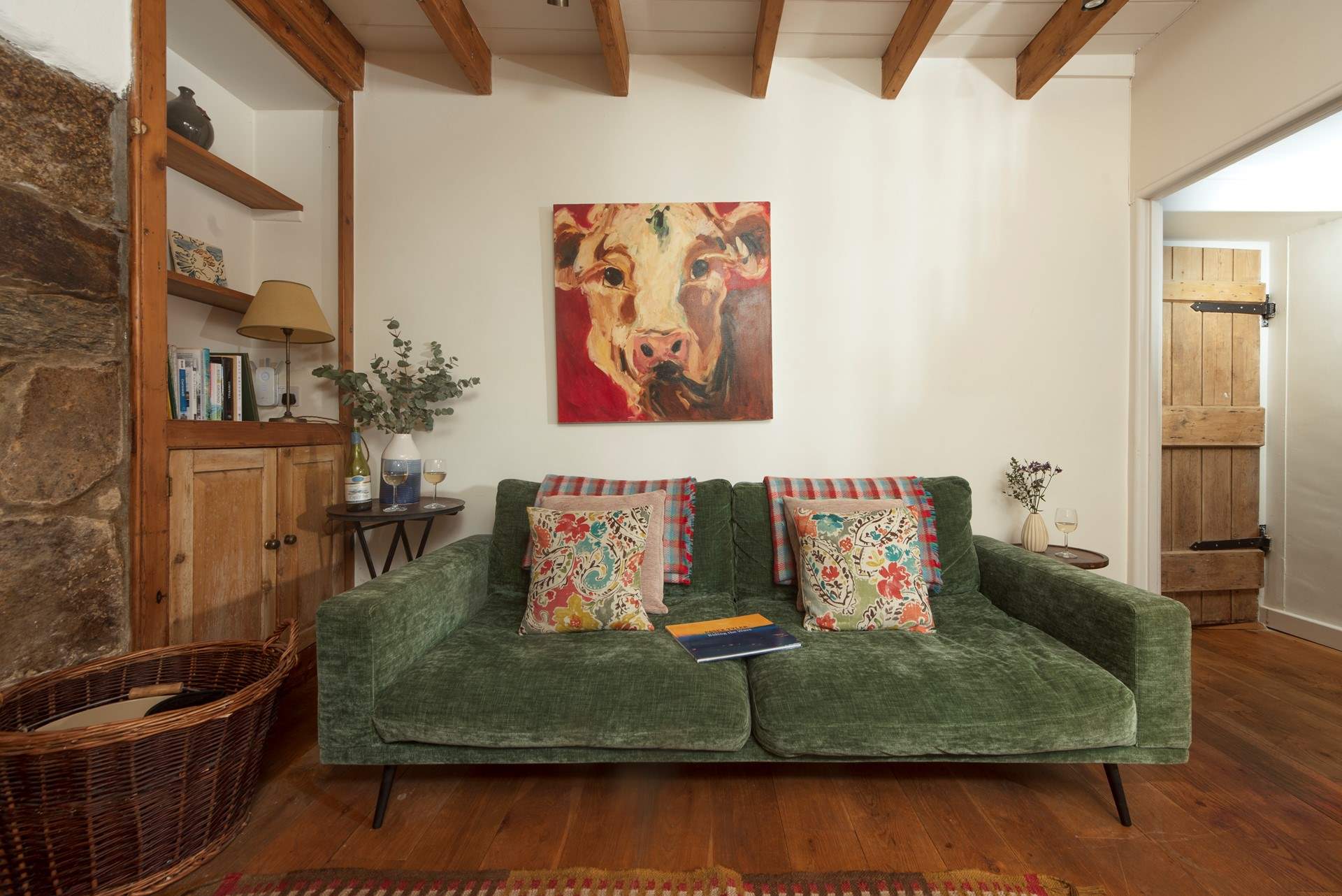 Sitting-room two is rustic and charming.