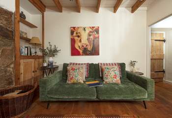 Sitting-room two is rustic and charming.