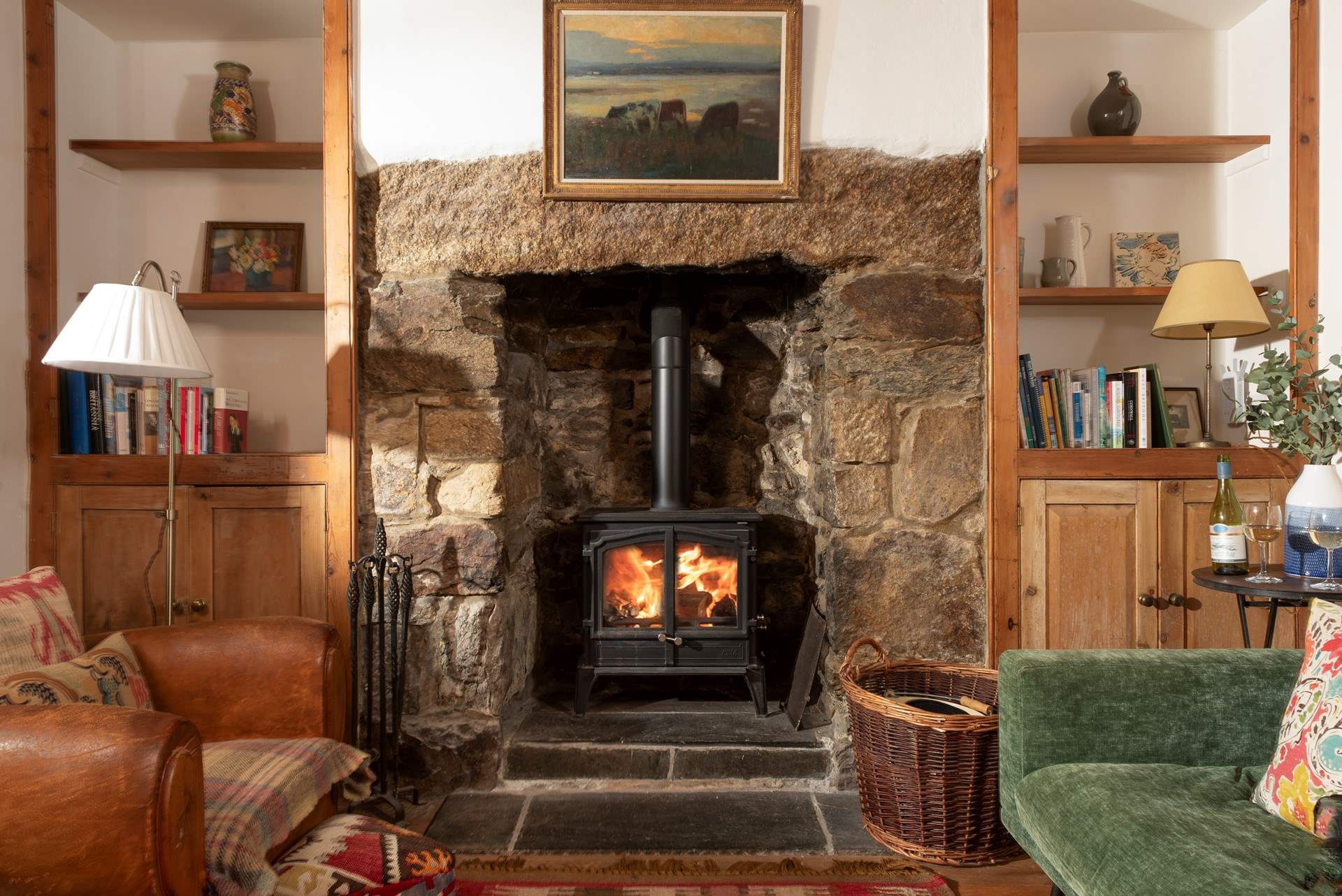 The wood-burner will keep you cosy throughout the seasons. 