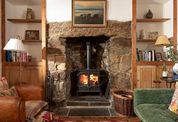 The wood-burner will keep you cosy throughout the seasons. 