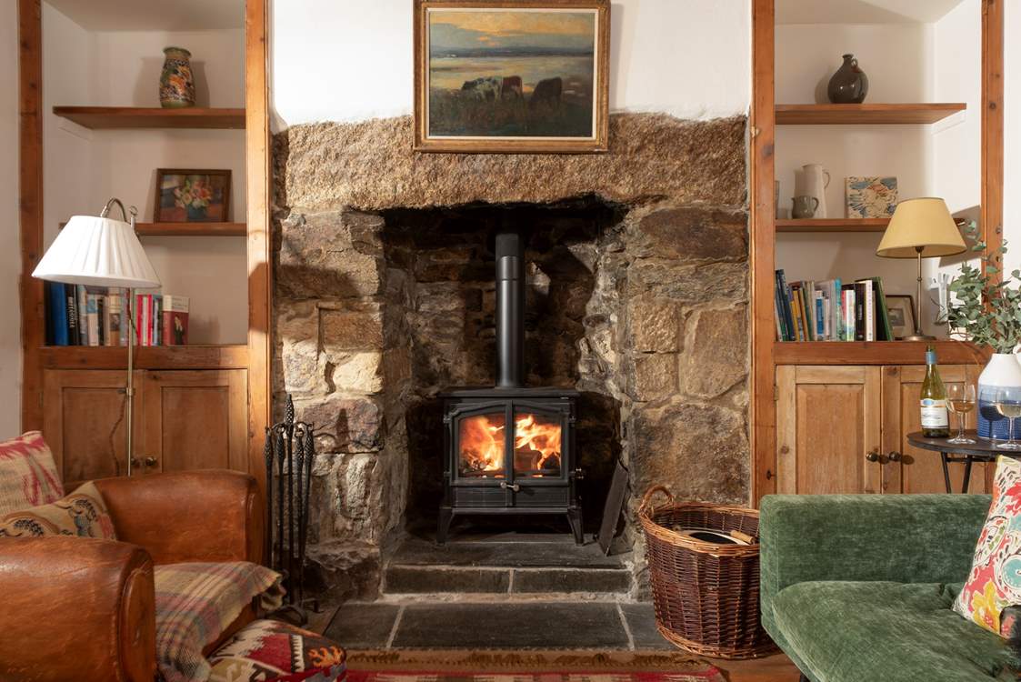 The wood-burner will keep you cosy throughout the seasons.