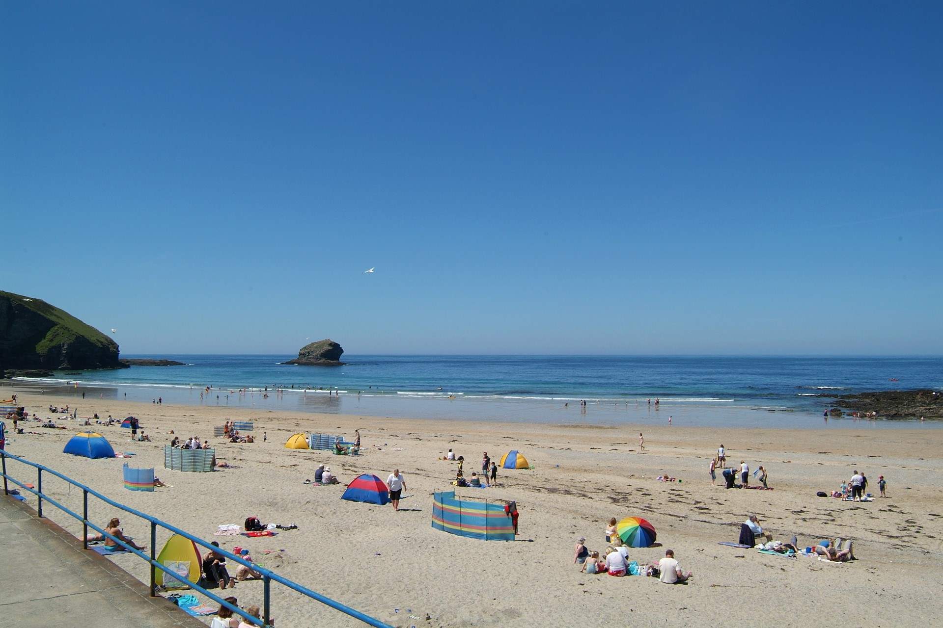 The sandy shores of Portreath just a short drive away.