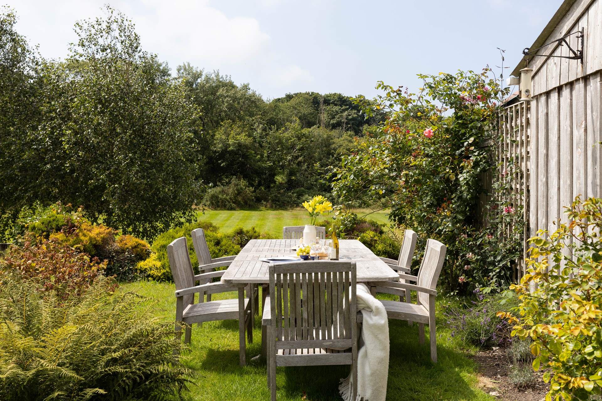 A sheltered spot for afternoon tea and perhaps a spot of bird watching!