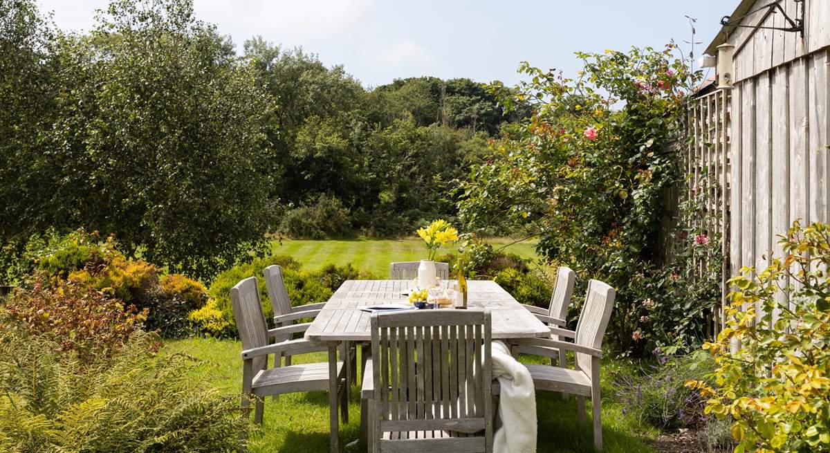 A sheltered spot for afternoon tea and perhaps a spot of bird watching!