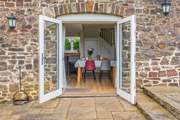 Step out of the dining area onto your patio.