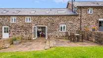 Fabulous patio and fully enclosed lawn area.