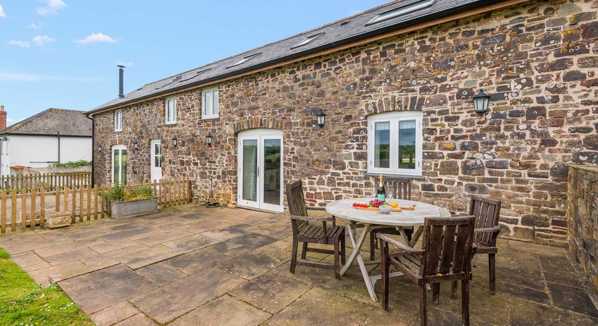 Dining al fresco is such a treat in this large patio area.