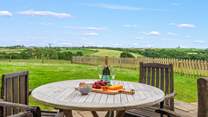 Dining al fresco with such incredible views is a must.