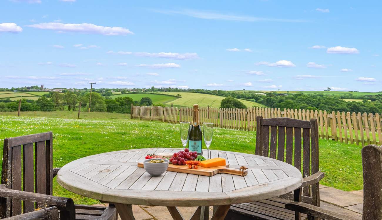 Dining al fresco with such incredible views is a must.