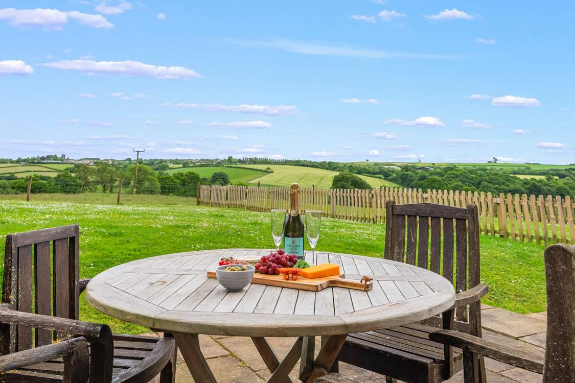 Dining al fresco with such incredible views is a must.