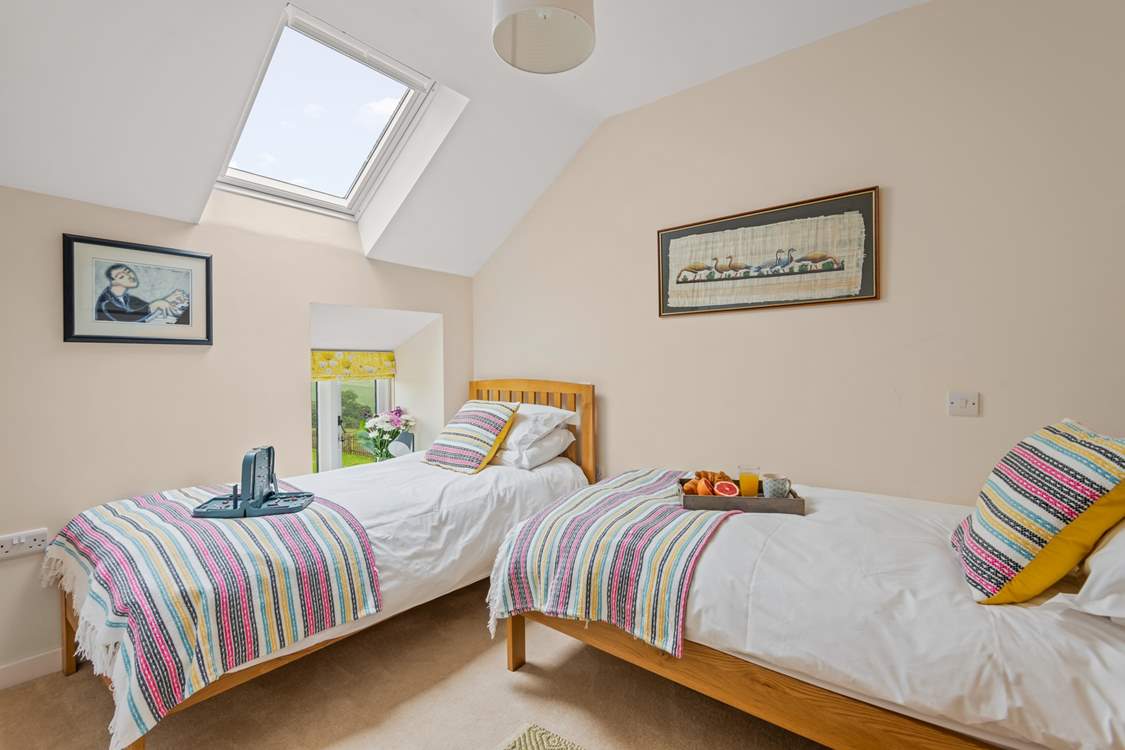 Bedroom two is this pretty twin room.