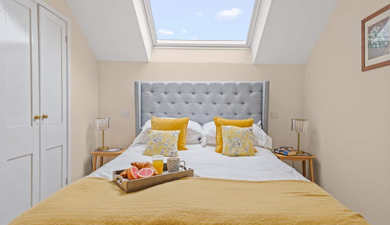 Bedroom 1 offers this beautiful king-size bed.