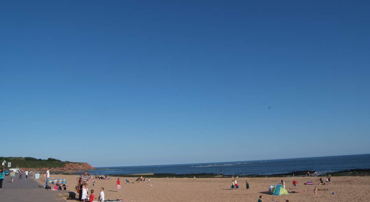 Another glorious sandy beach within reach via car. Welcome to Sidmouth beach, a real favourite.