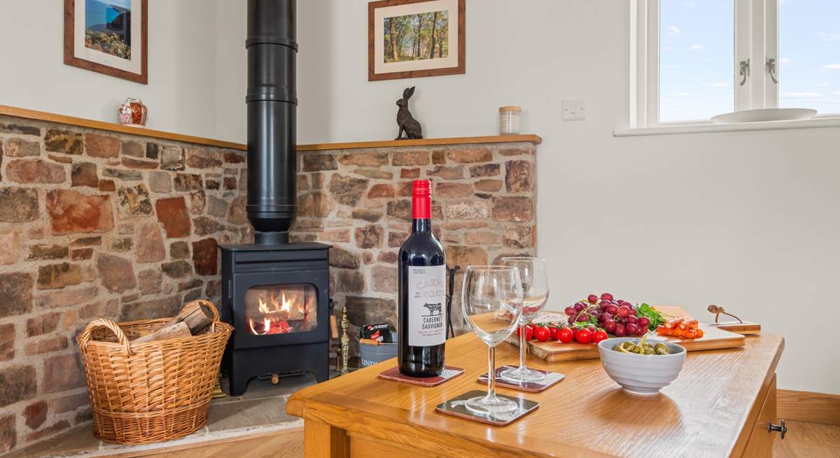 The glowing wood-burner is such a fabulous sight, especially in the winter months. A glass of something tasty and a good book in front of the fire, bliss!