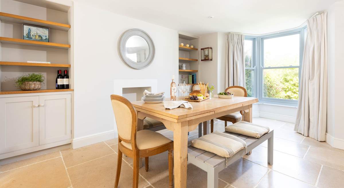 The dining-table extends so there is plenty of space to have friends over for supper.