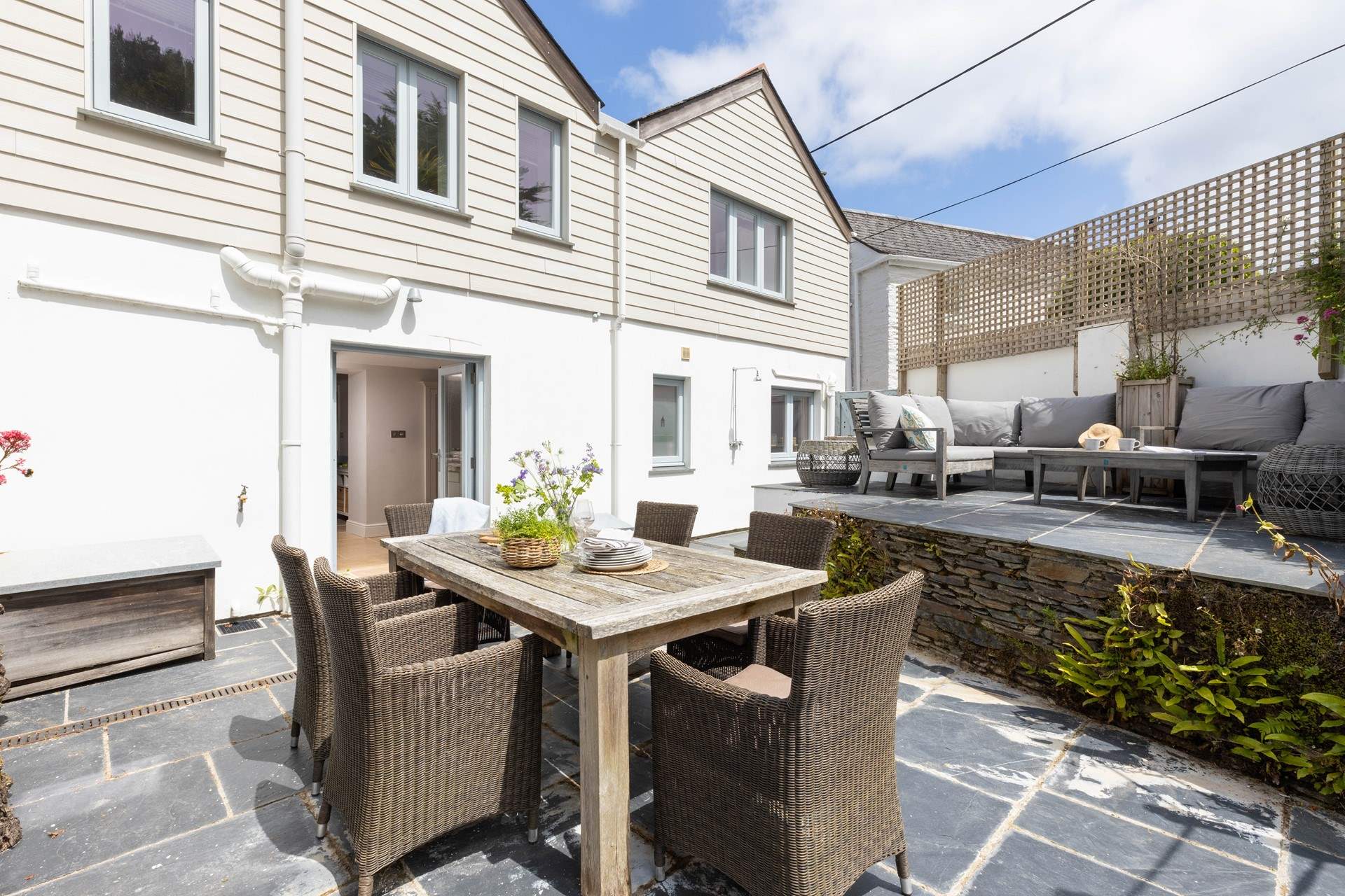 Relax in the back garden whilst enjoying the sunshine.