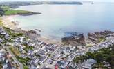 Portscatho and Gerrans bay at low tide. - Thumbnail Image