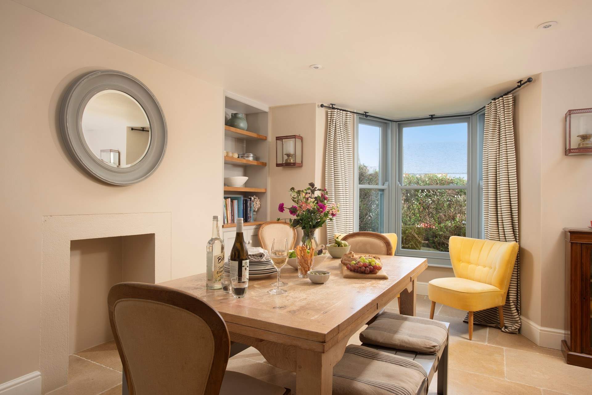 The dining area is ideal for sociable meals.