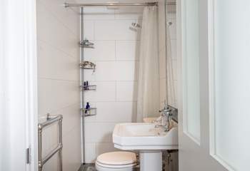 A sweet wet-room upstairs, such a clever use of space.