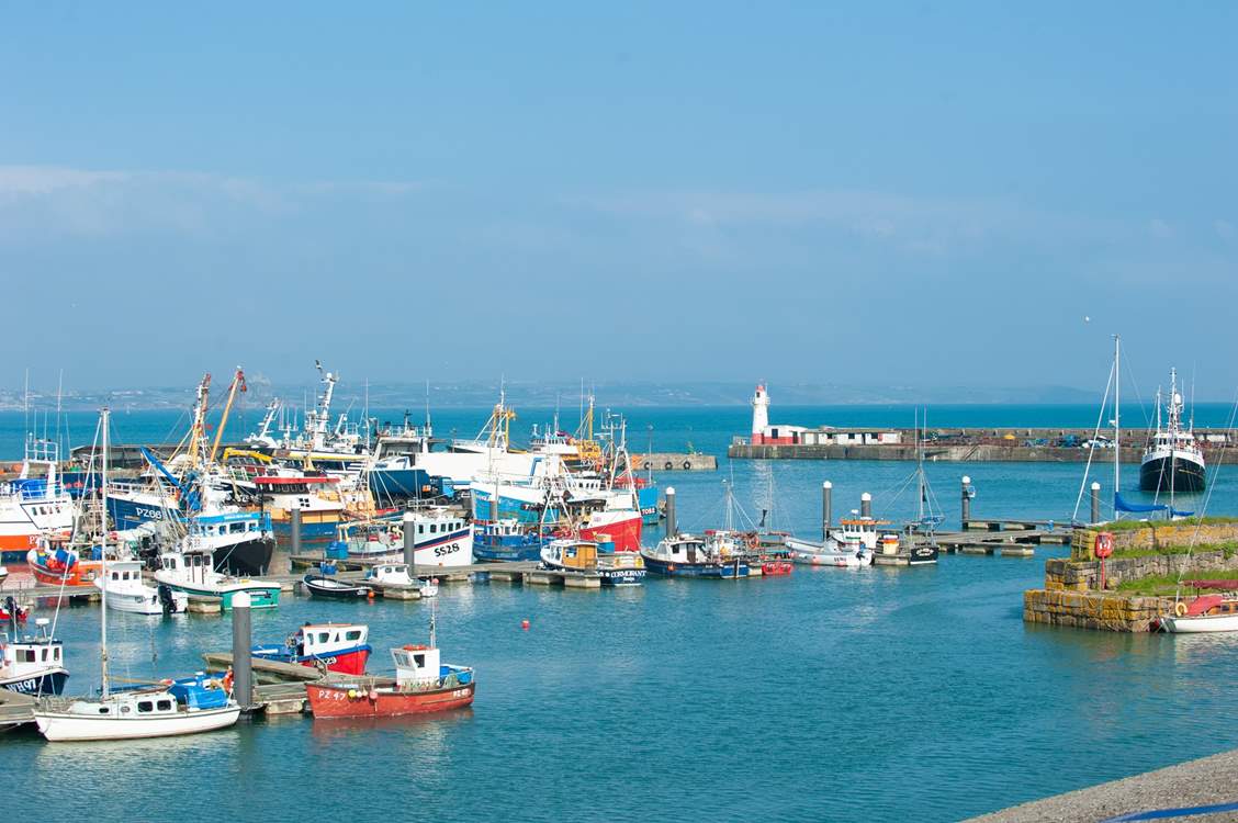 The bustling harbour of Newlyn, buy your fresh fish and light the barbecue back at the cottage.