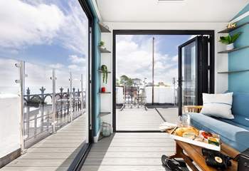 The sun-room tops off the accommodation - with its views it's bound to be a popular spot!