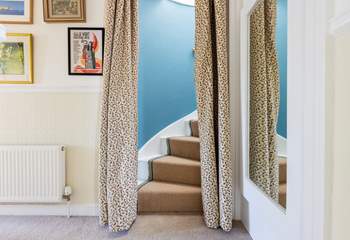 There is another set of stairs to Bedroom 4.