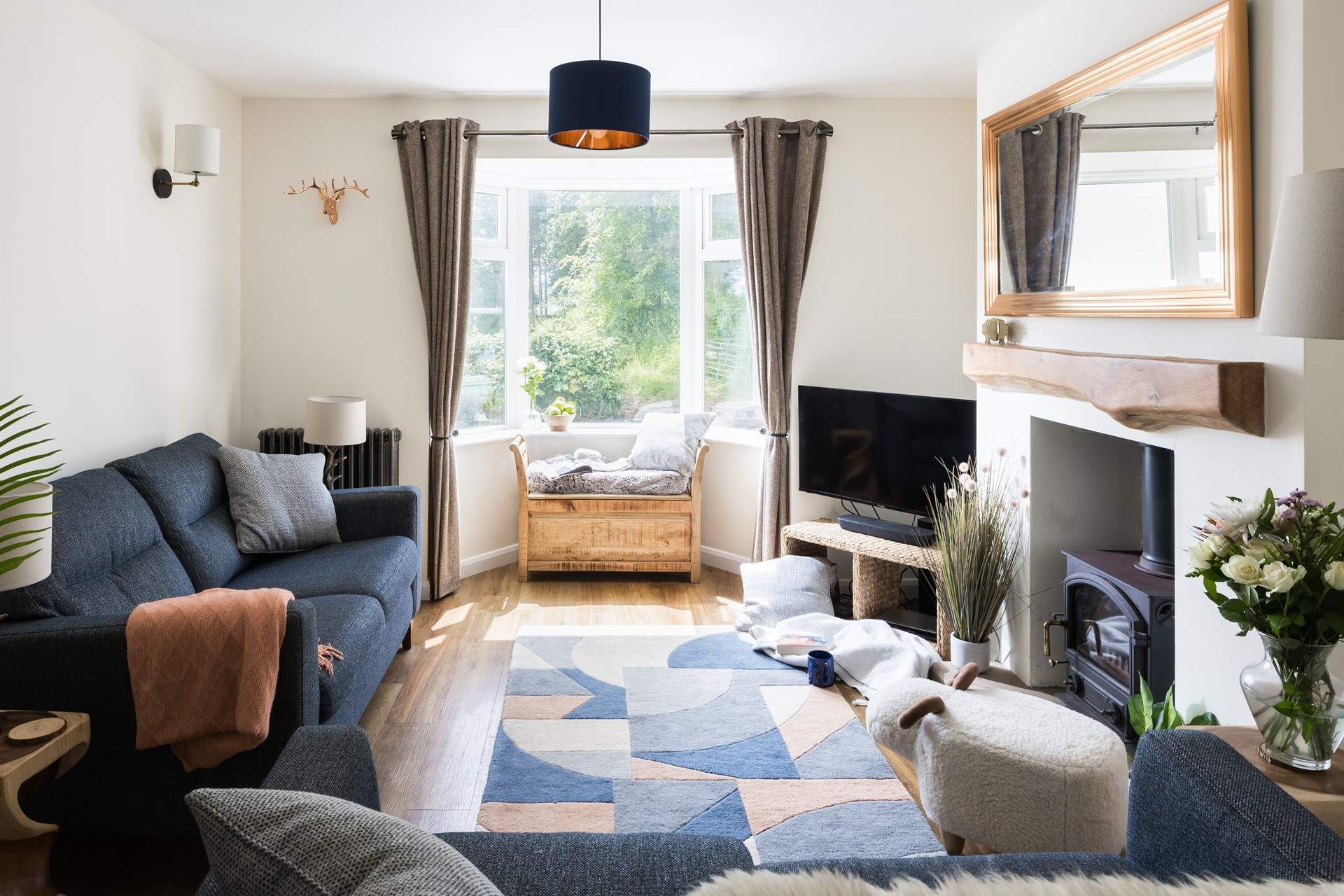 Cosy up in this stylish living-room.