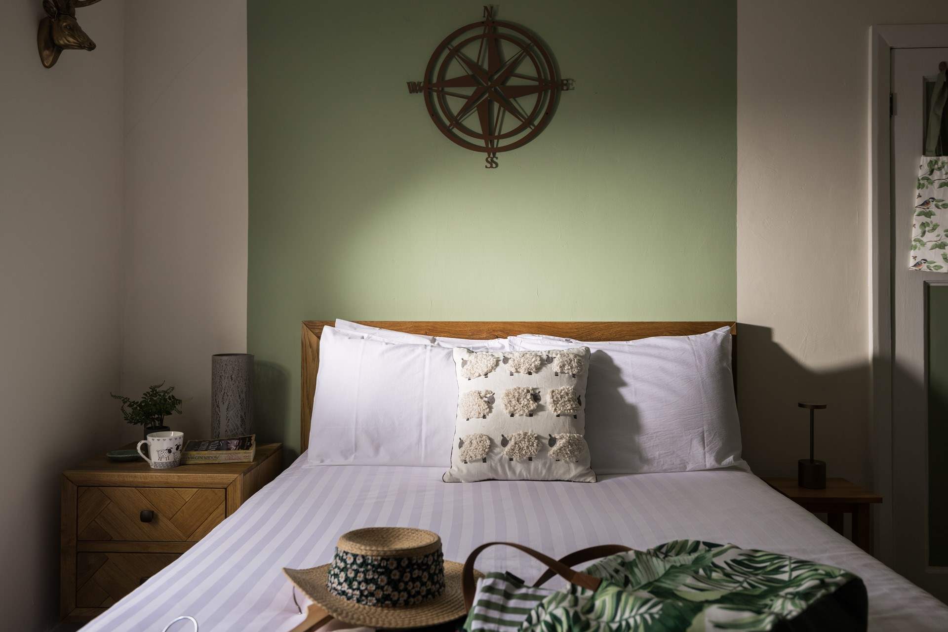 A lovely bedroom to relax in after a day on the moors.