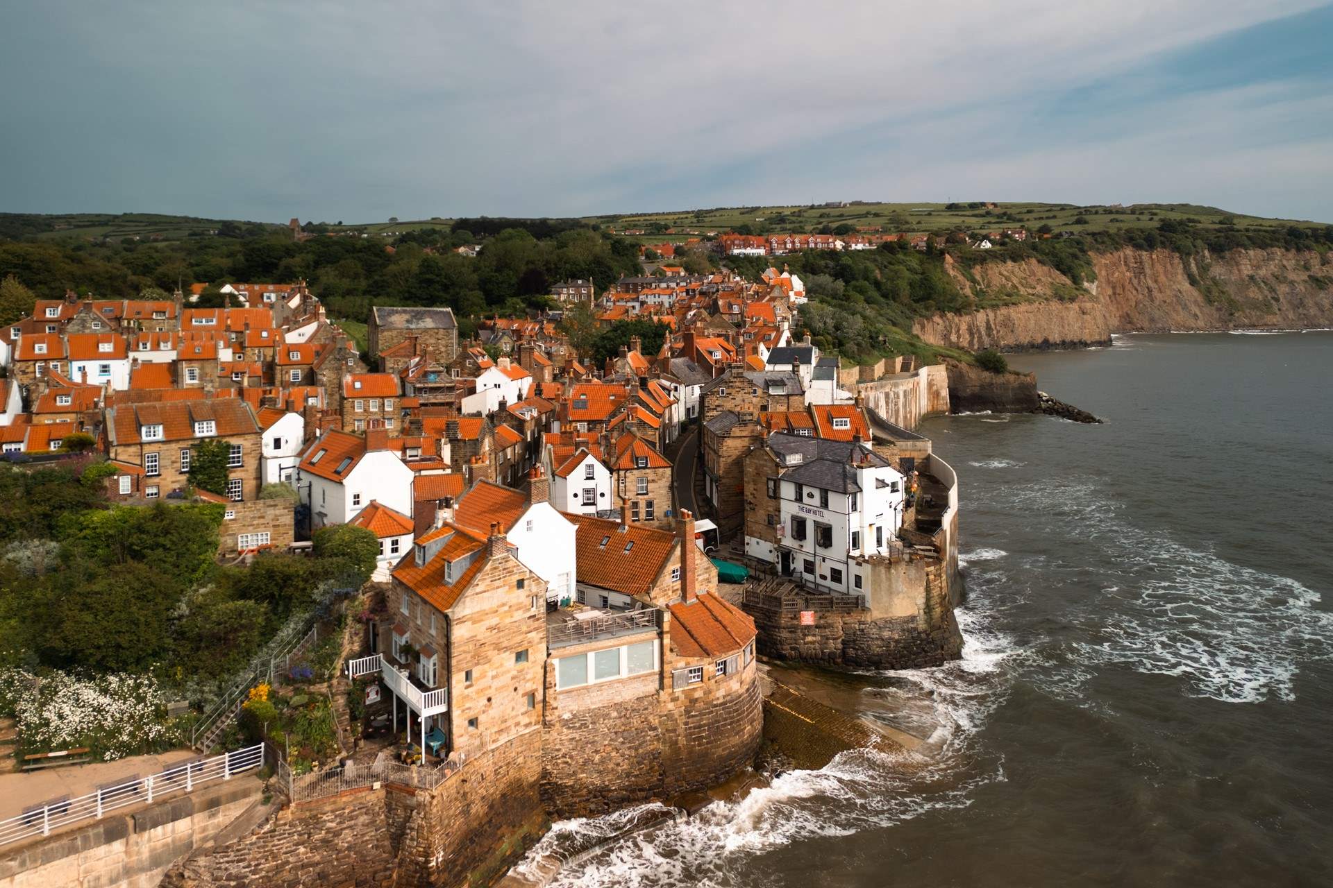The magnificent Robin Hood's Bay at high tide.