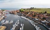 Iconic Whitby Abbey sitting high above the cliffs.  - Thumbnail Image