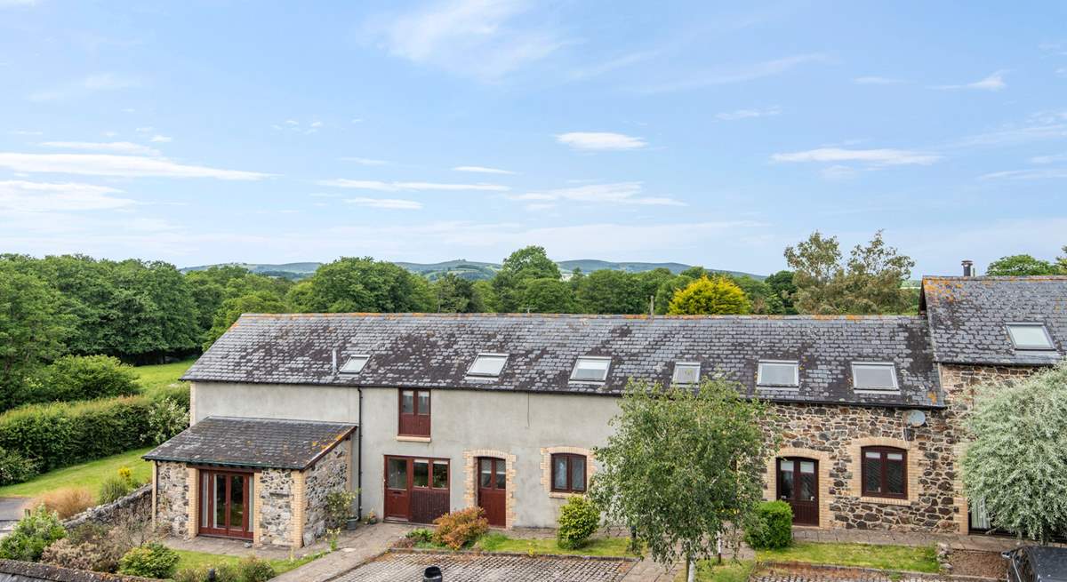 Views out over the neighbouring buildings across to Dartmoor.