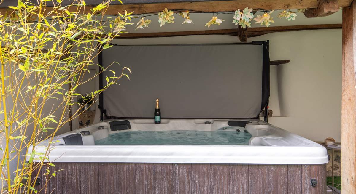 Bubble the night away in this fabulous hot tub.