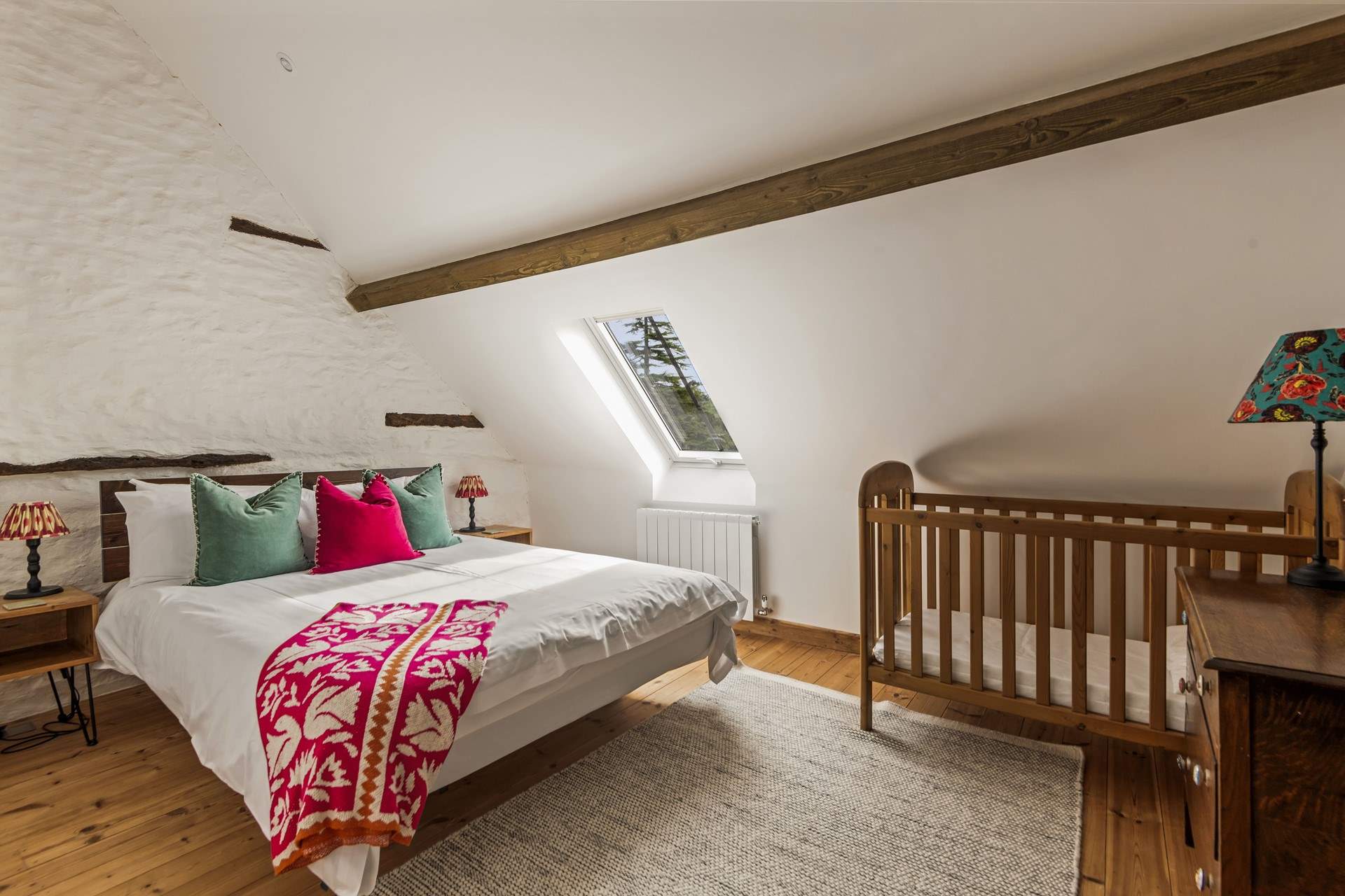 The bedrooms are bursting with colour and light.