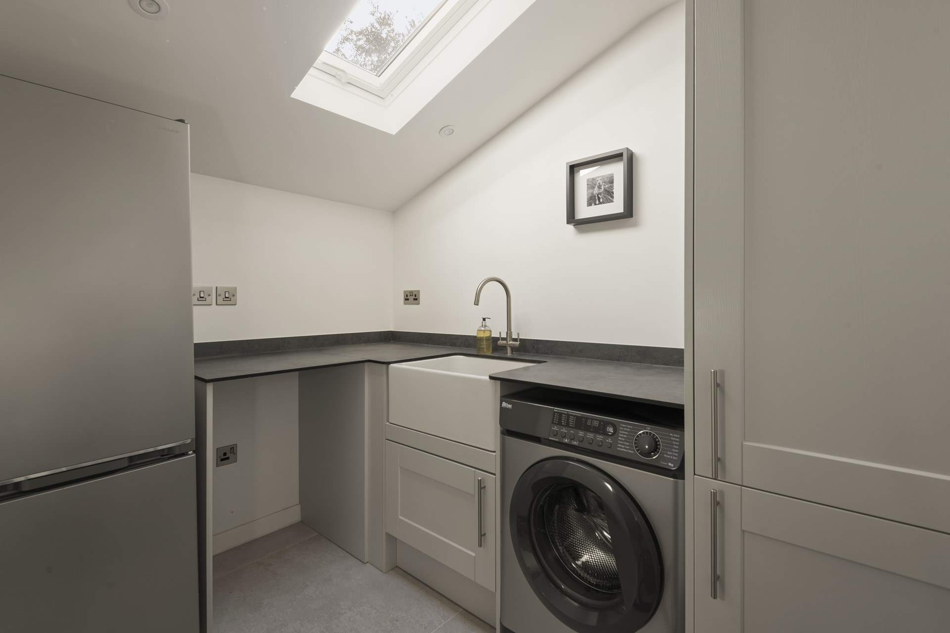 The utility area is the ideal place to store any holiday goodies or excess supplies.