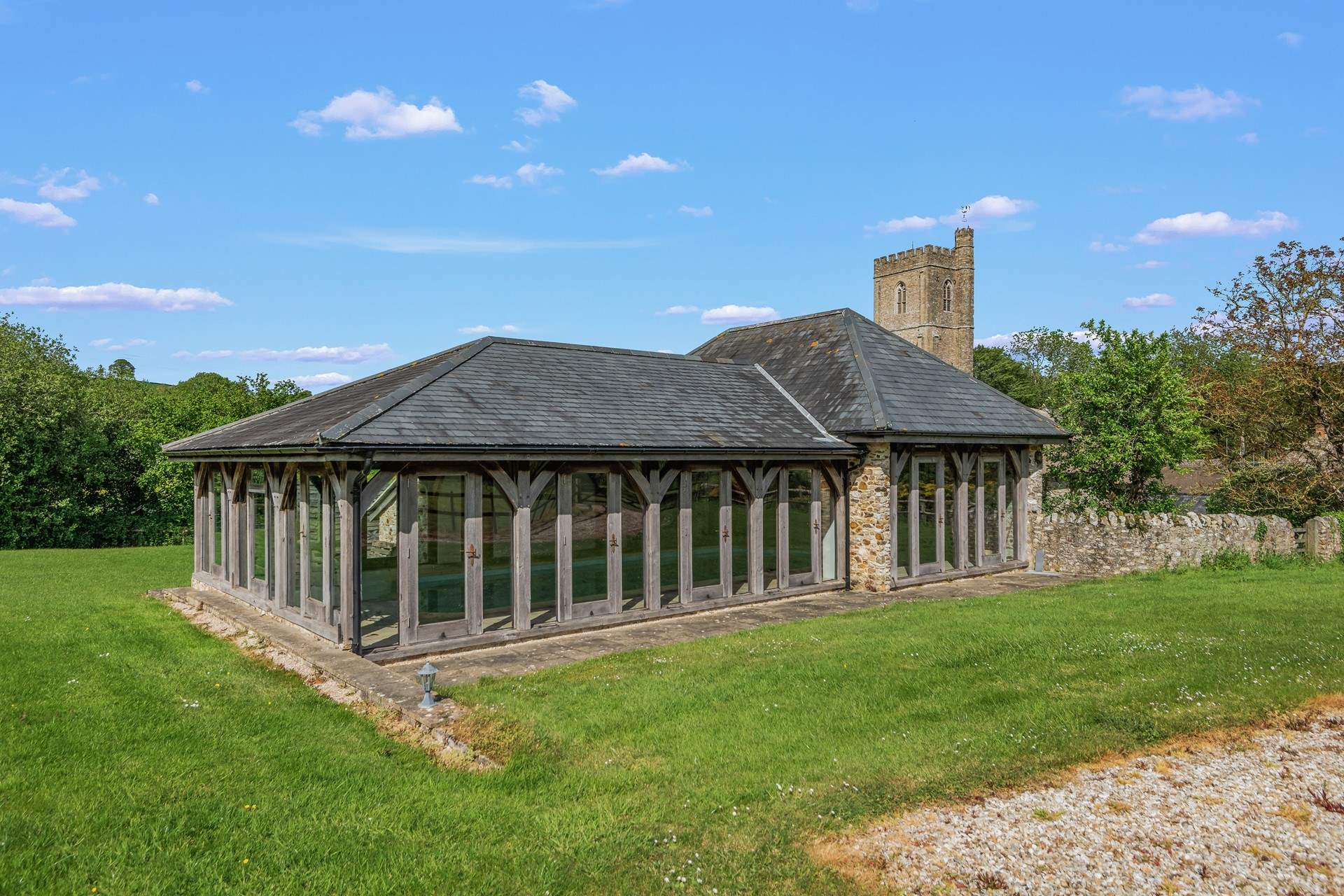 This glorious building sits just behind the main barn and is home to the fabulous indoor heated pool.
