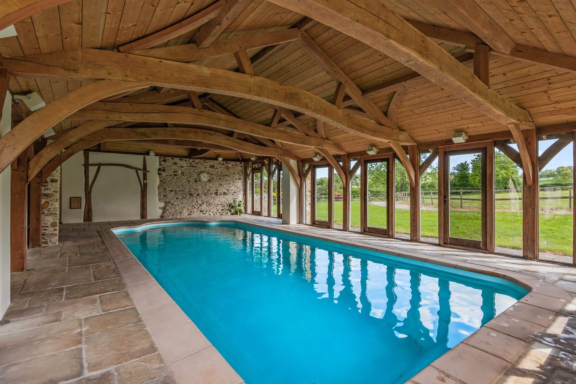 Hours of fun to be had in this large heated swimming pool.