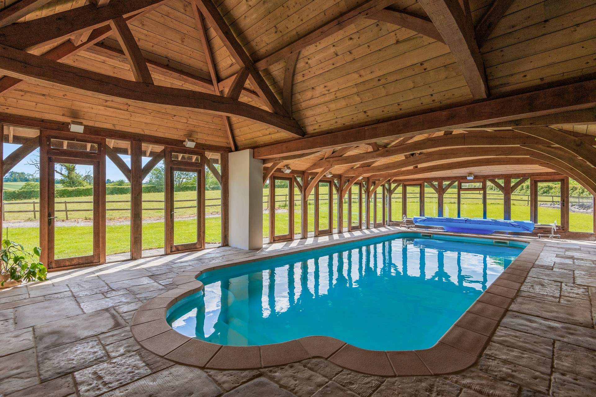 Churchstyle Barn boasts this fabulous indoor heated swimming pool.