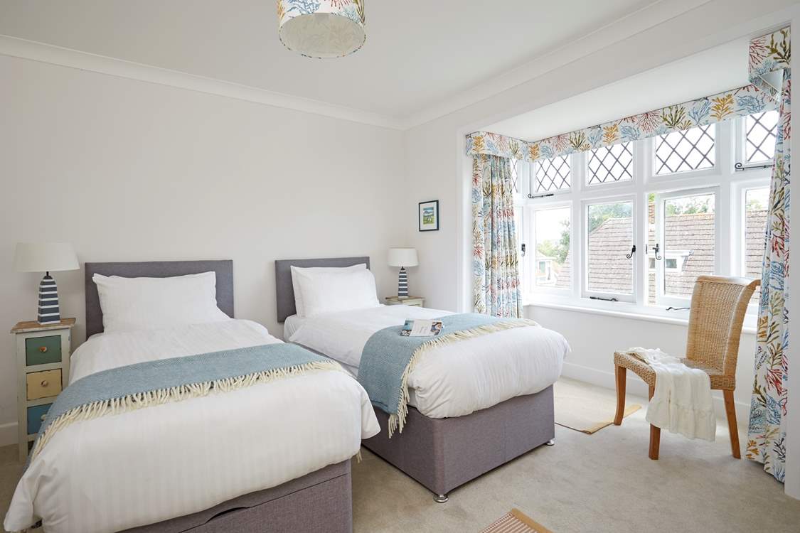 At the front is this large twin room.