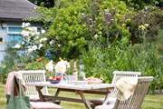 After a day out and about exploring enjoy some al fresco dining in the garden.
