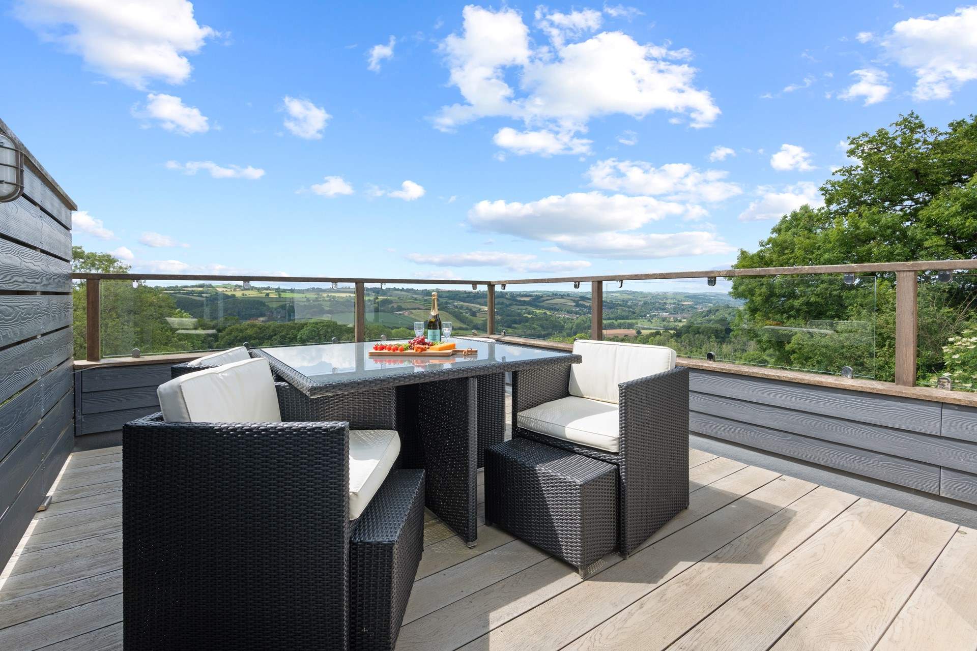 Just a snippet of the fabulous views you can enjoy from Backswood Cottage. This is from the first floor balcony.