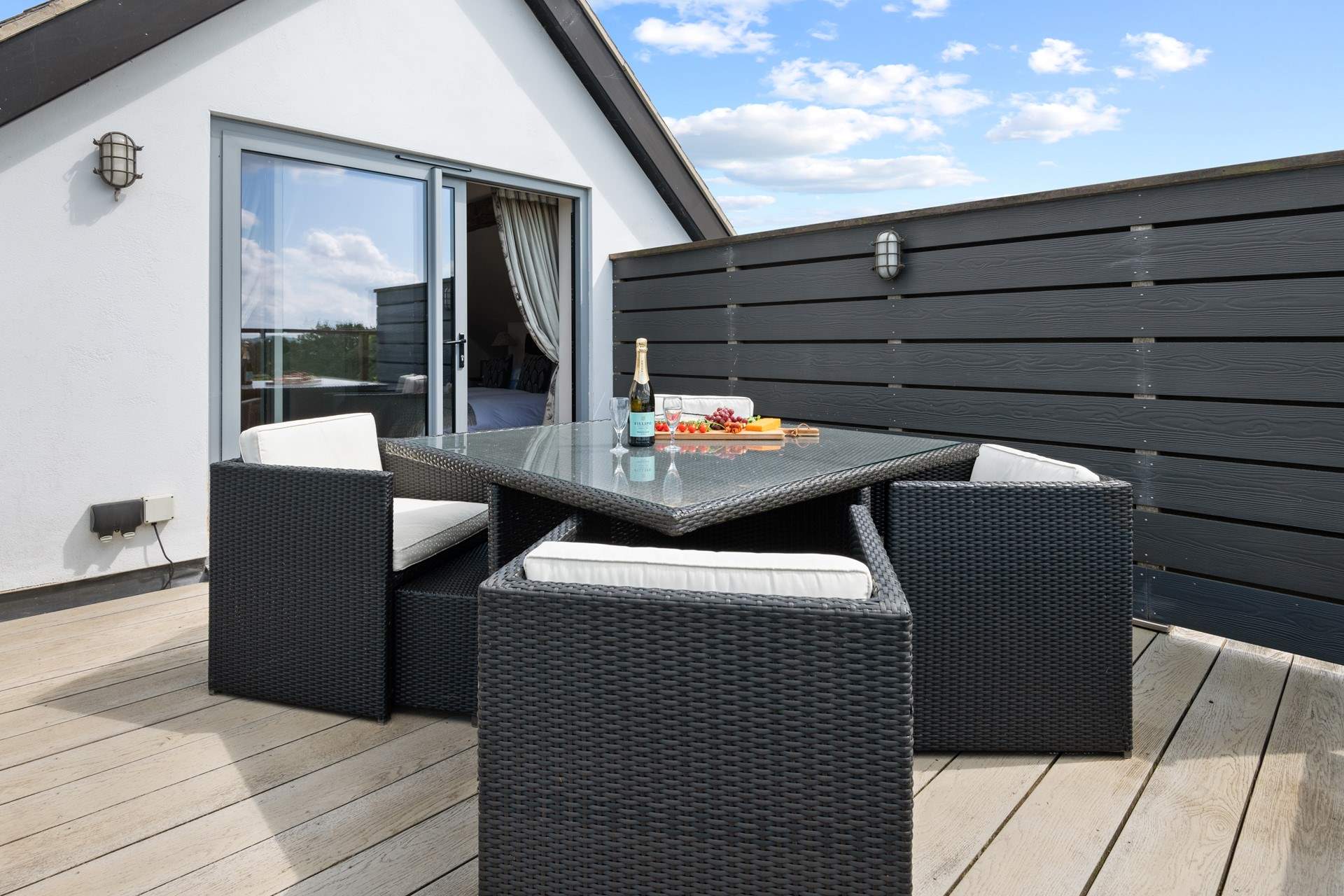 Another fabulous spot to enjoy a touch of al fresco dining. Watching the sun go down in this magical spot before retiring to bed is a real treat.