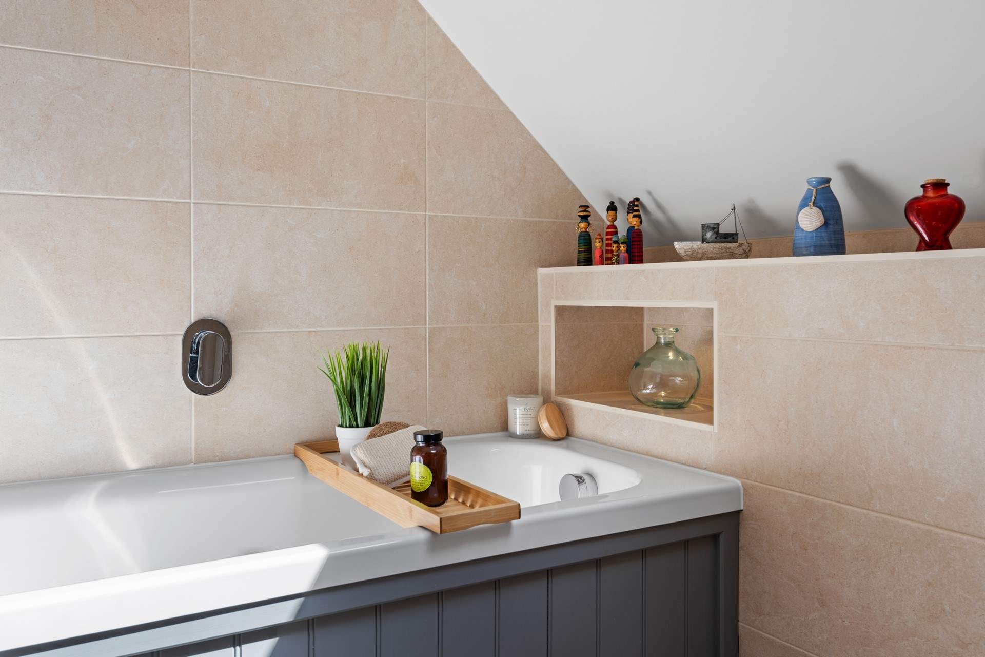 A bubble bath is the perfect way to end the day.