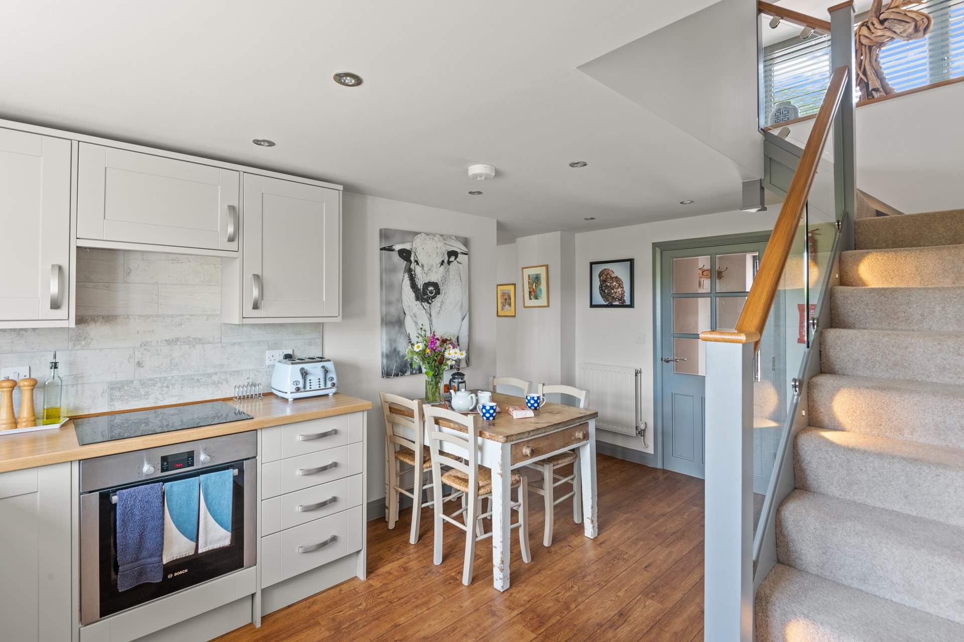 The kitchen links you neatly to the first floor, where bedroom 2 awaits.