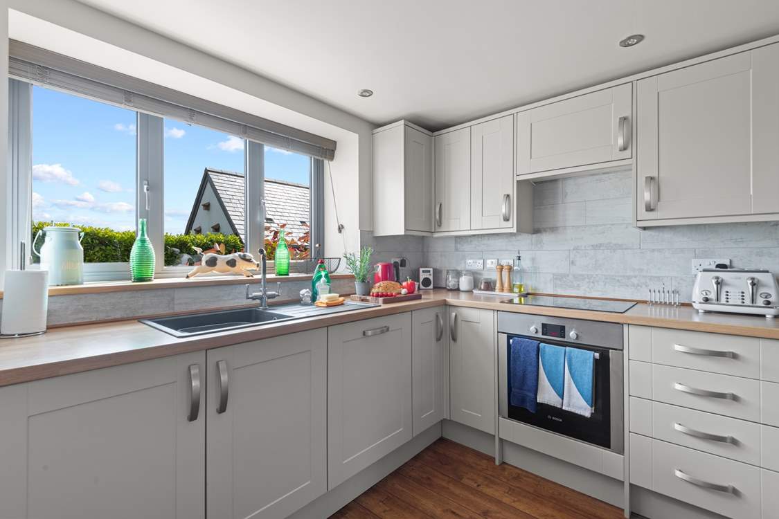 The fully equipped and well appointed kitchen.