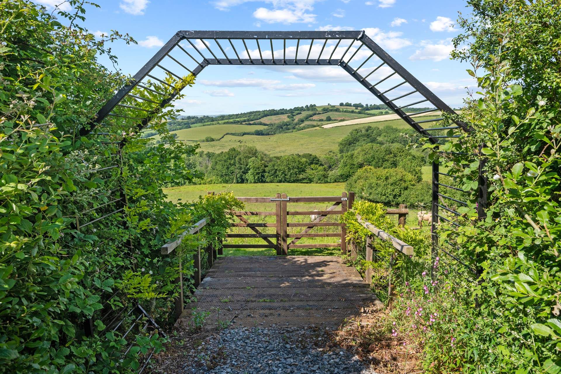 The views out over the rolling countryside can be enjoyed from Bunnies Nature Garden too.