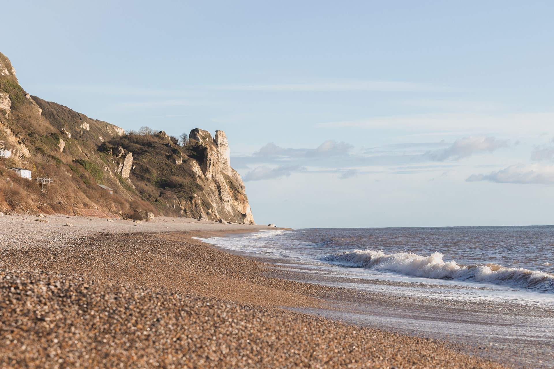 Venturing out and about, head to the beautiful east Devon coast and the stunning beach at Branscombe.