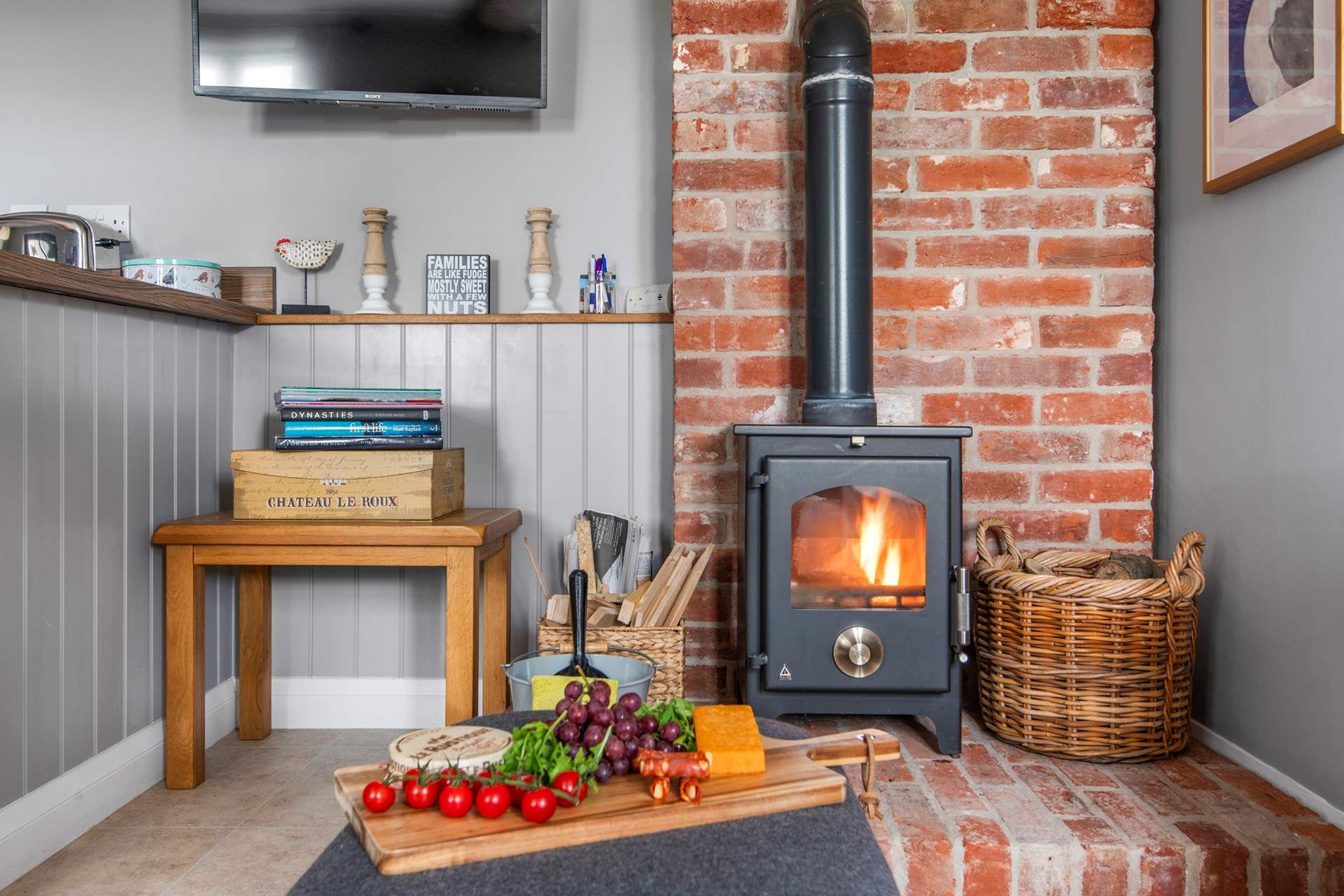 Cuddling up in front of the wood-burner is such a nice thing to do, especially on chillier evenings.