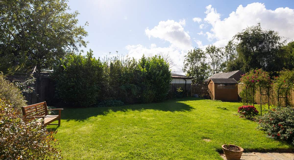 The lawn makes a great football pitch or just space to watch the birds and bees.