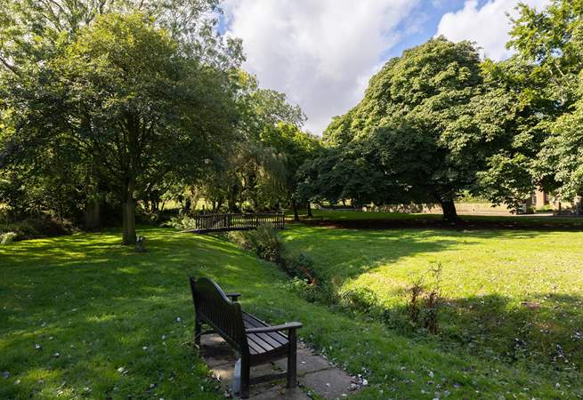 A lovely green space to sit and contemplate.